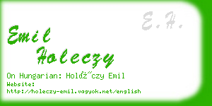 emil holeczy business card